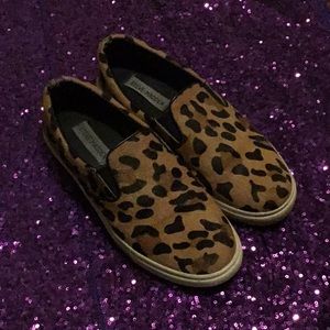 Steven Madden Faux Fur Slip ons